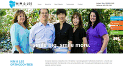 Desktop Screenshot of kimandleeortho.com